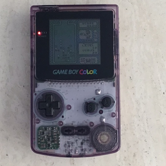 Gameboy Color System Clear Atomic Purple Console Handheld Nintendo Game Boy - Picture 2 of 12